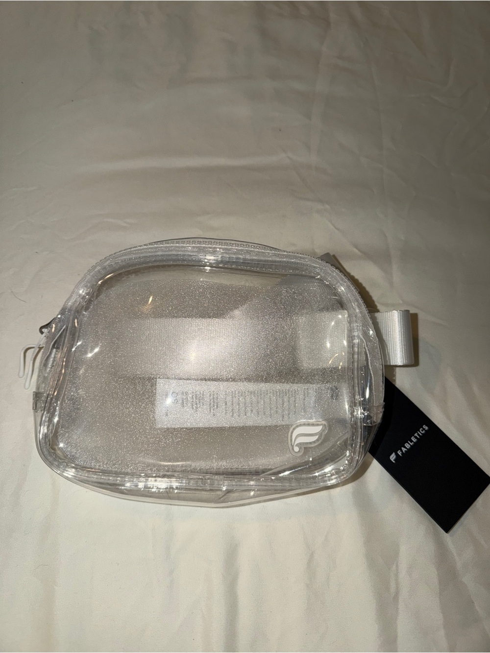 NWT Fabletics Clear/White Crossbody Belt Bag